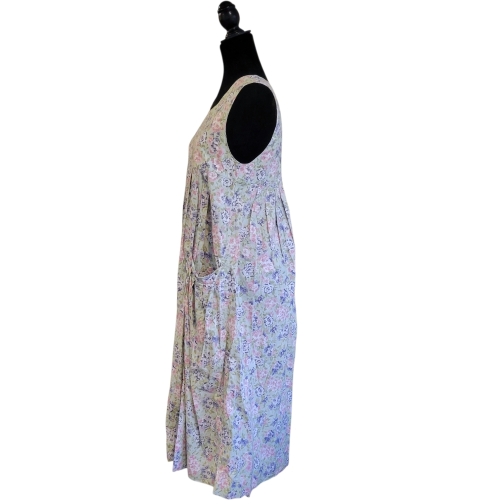 Laura Ashley Floral Dress W Pockets Size 8 - Picture 2 of 6